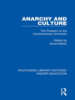 cover image of Anarchy and Culture